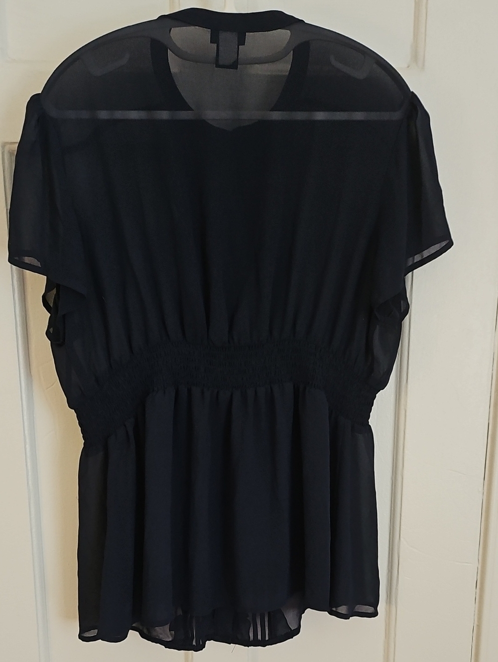 Torrid Navy Ruffle Blouse - Picture 9 of 9